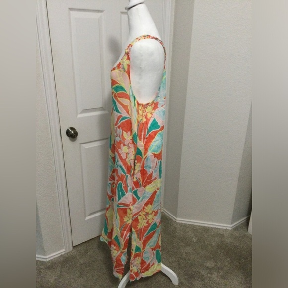 Cynthia Rowley Braided Neck Linen Blend Maxi Beach Cover Up Size M - Picture 4 of 12